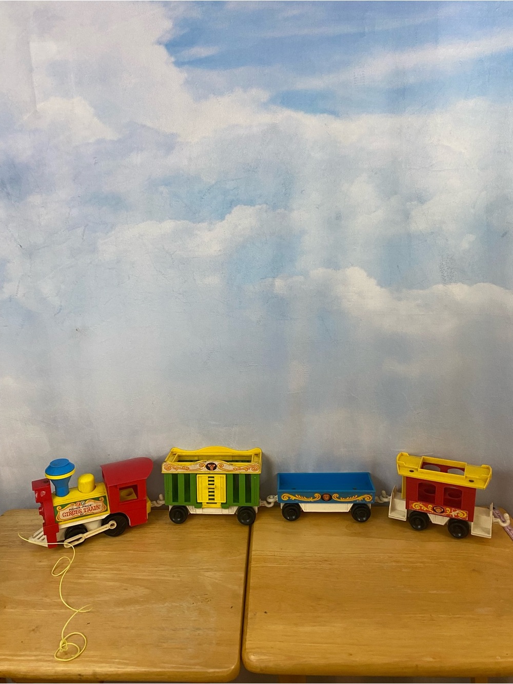 Vintage 1973 Fisher-Price Pull-Along Circus Train